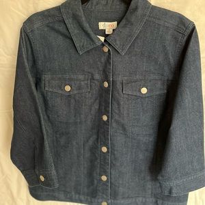 Denim & Company 3/4 Sleeve Denim Jacket